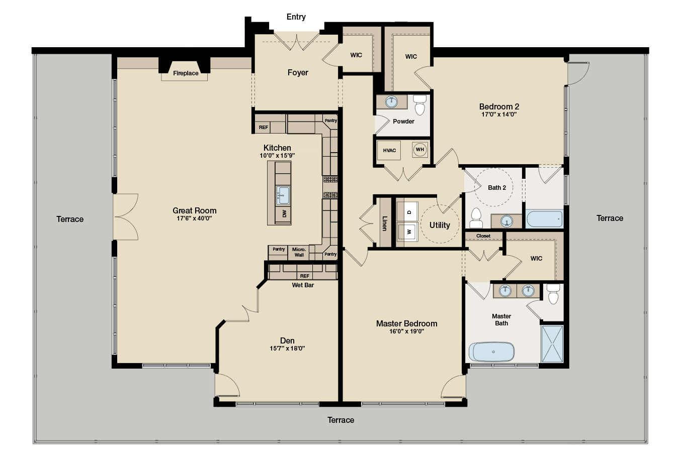 Rhythm condo floorplan - Residence C